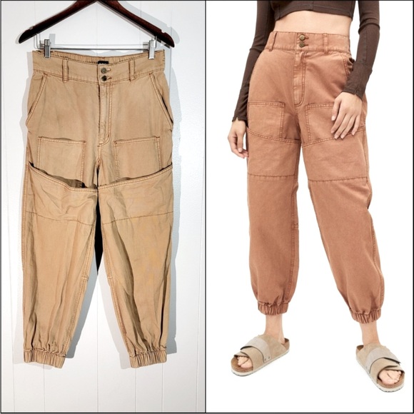 EUC BDG beige baggy skater jogger pants medium - Picture 1 of 4